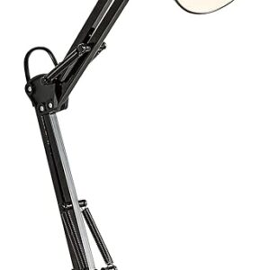 B.K.Licht Lampada da tavolo retro, interruttore on off, attacco E14, 40W, luce orientabile, da scrivania, scrittoio, comodino, lampada da lavoro, da lettura, ufficio, corpo in metallo, 53 cm (A), nero