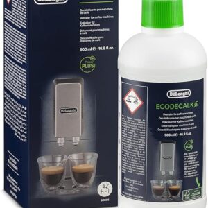 De'Longhi EcoDecalk Decalcificante DLSC500, 5 Dosi di Decalcificazione, Accessorio Manutenzione Macchina da Caffè, Ingredienti di Origine Vegetale, Bottiglia Con 5 Dosi, 500ml